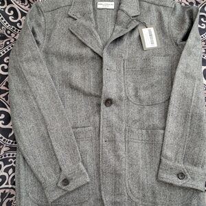 Men's Gray Herringbone Jacket